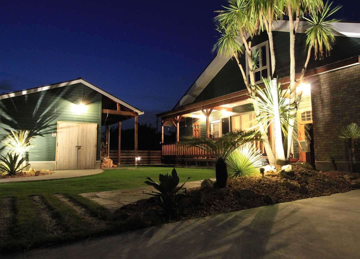 ドライガーデンのライトアップ